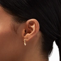 C LUXE by Claire's 18kt Gold Plated 18mm Hoop Earrings