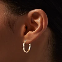 Gold-tone 15mm Hoops