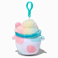 #Plush Goals by Cuddle Barn® Claire's Exclusive 3'' Cotton Candy Mooshake Plush Bag Clip