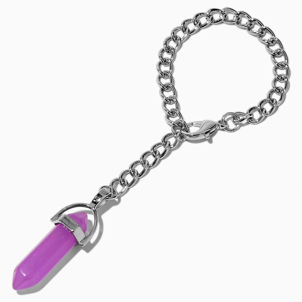 Lilac Crystal Handle Charm
