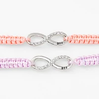 Pastel Infinity Adjustable Friendship Bracelets - 2 Pack