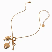 T H E M E x Claire's Heart Locket Gold-tone Rope Chain Charm Necklace