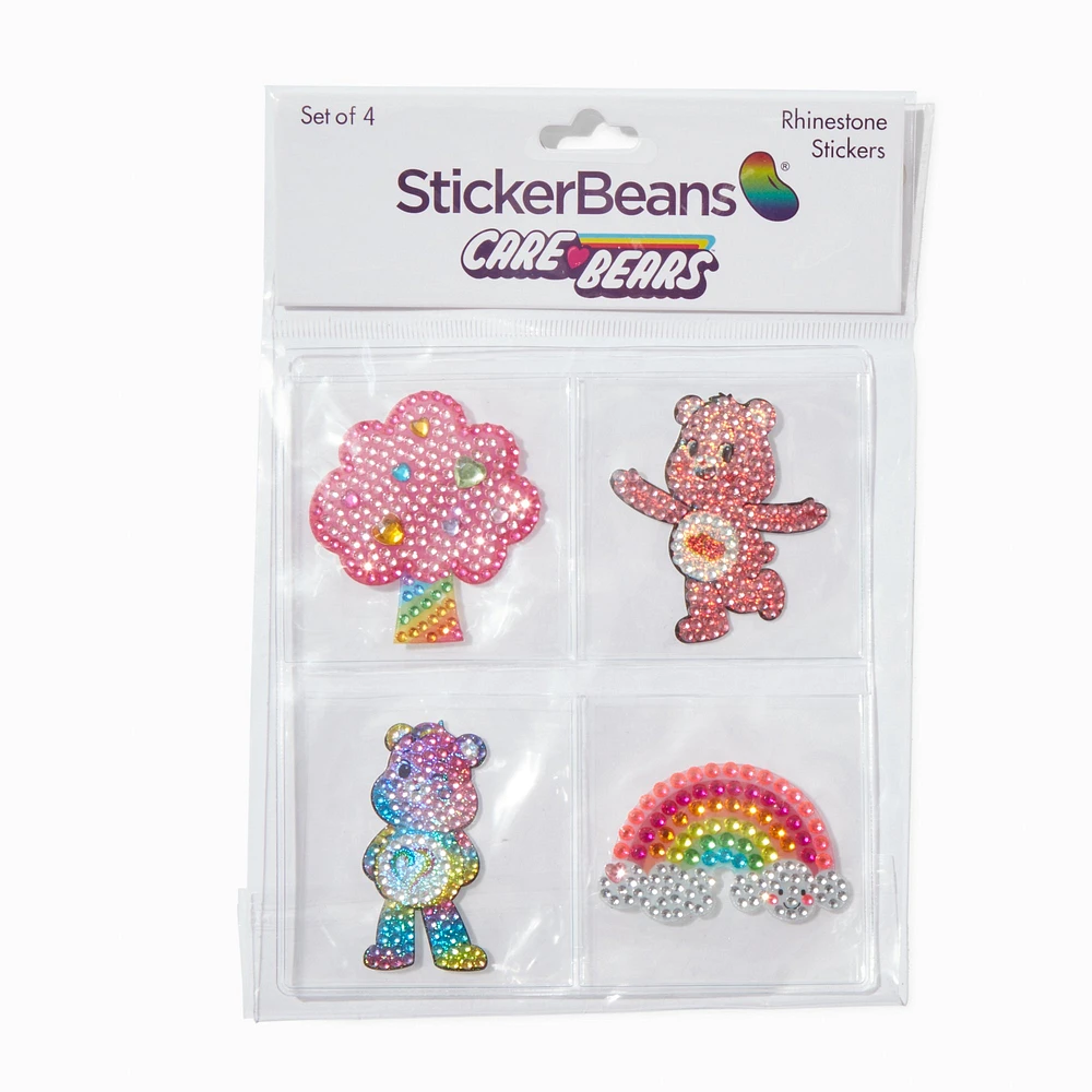 StickerBeans® x Care Bears™ Rainbow Rhinestone Sticker Set - 4 Pack