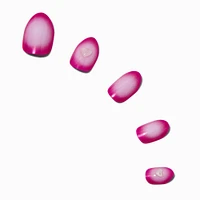 Pink Radiating Heart Stiletto Press On Vegan Faux Nail Set - 24 Pack