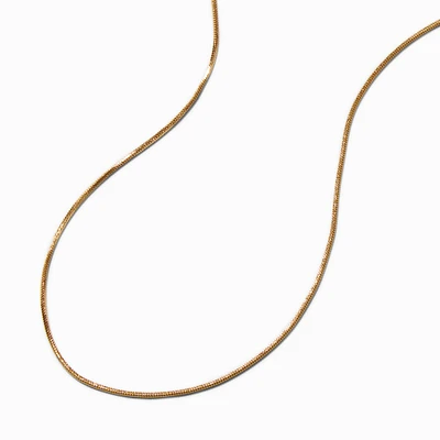 Gold-tone Stainless Steel Mini Snake Chain Necklace