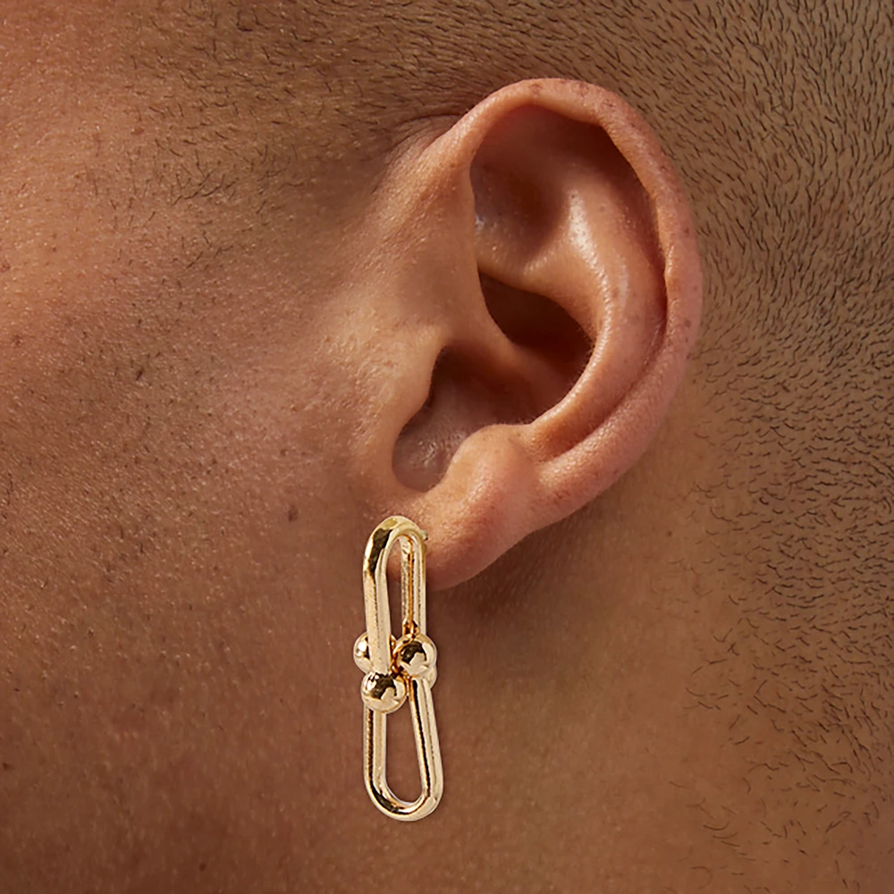 Gold-tone Ball Earring Stackables Set - 3 Pack