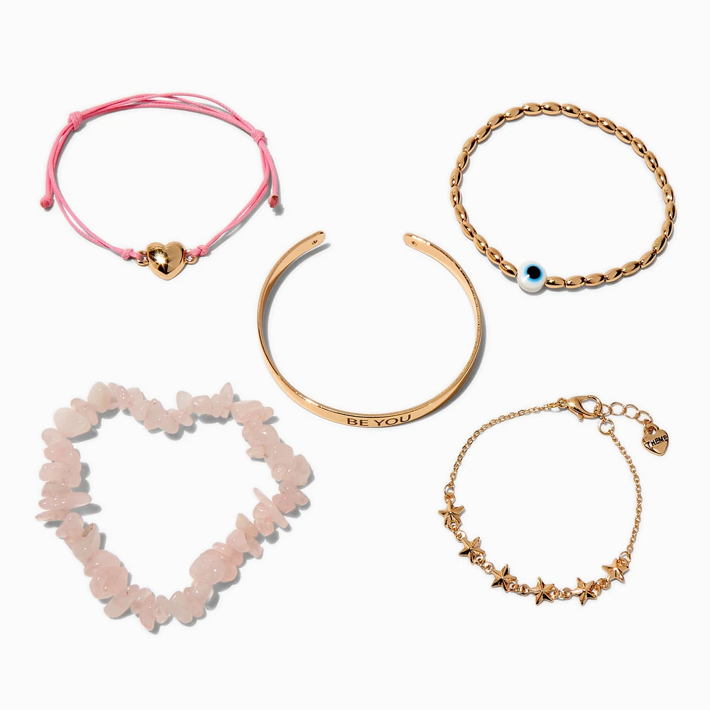 T H E M E x Claire's ''Be You'' Evil Eye Beaded Bracelet Set - 5 Pack
