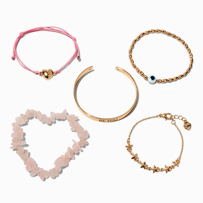 T H E M E x Claire's ''Be You'' Evil Eye Beaded Bracelet Set - 5 Pack