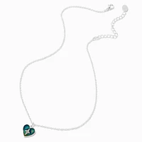 Silver-tone Mood Heart Pendant Necklace