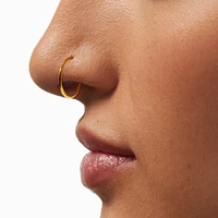 20G Gold-tone Stainless Steel Crystal Daisy & Square Nose Studs & Rings - 6 Pack