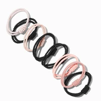 Mauve Athletic Knit Hair Ties - 8 Pack