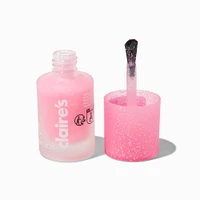 Matte Effect Vegan Nail Polish - Hot Pink Glitter