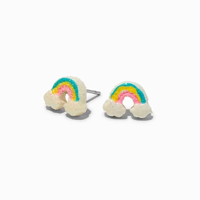 Glitter Rainbow Stud Earrings
