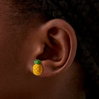 Puffy Pineapple Stud Earrings