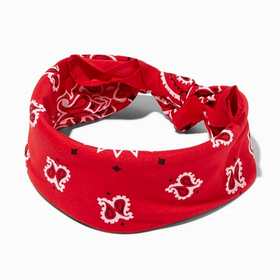 Red Paisley Bandana Headwrap