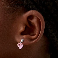 Puffy Heart Clip-On Drop Earrings - 3 Pack 