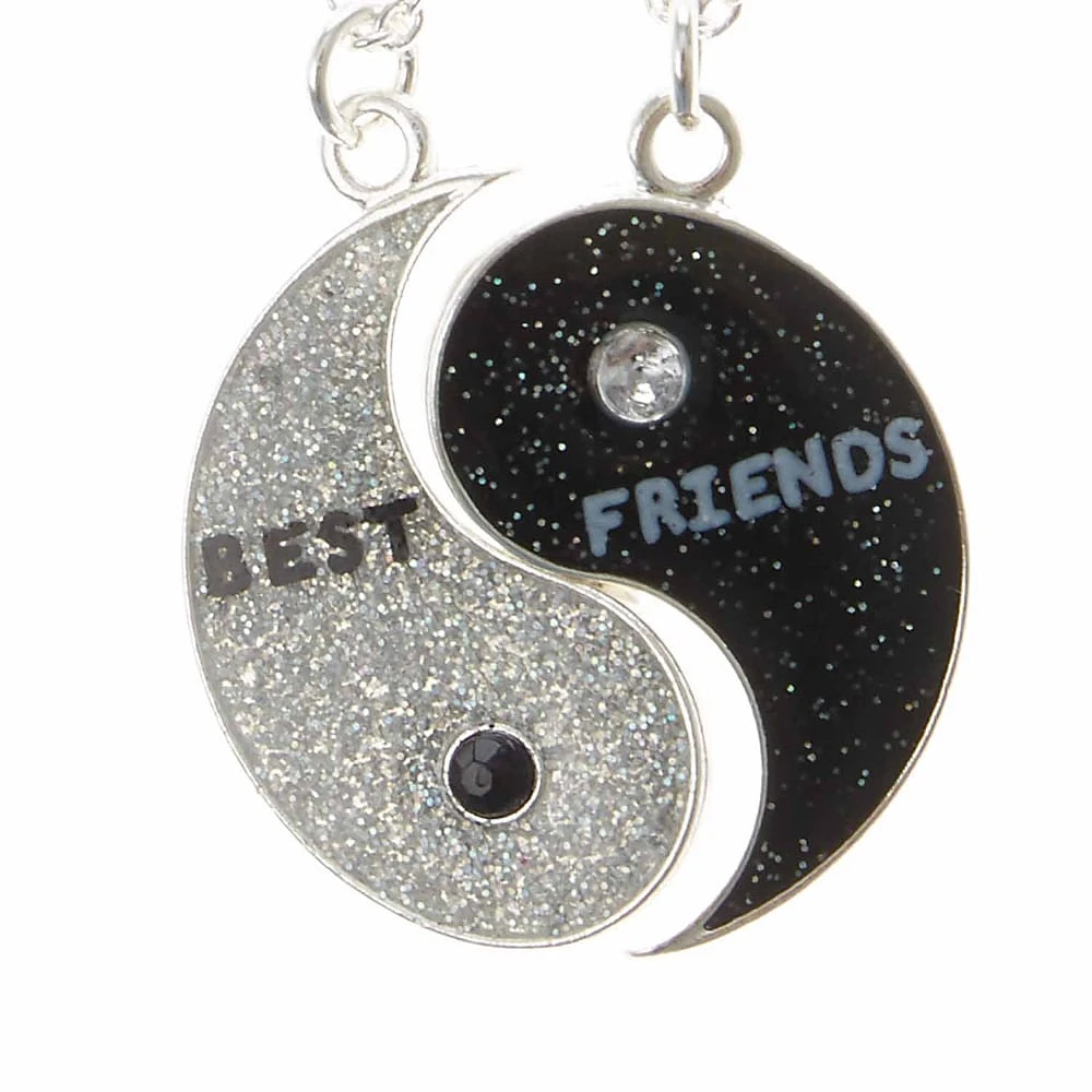 Best Friends Yin Yang Pendant Necklaces - 2 Pack