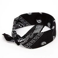 Black Paisley Bandana Headwrap