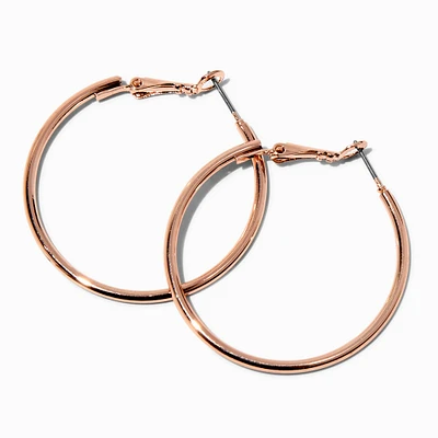 Rose Gold-tone 40mm Hoop Earrings