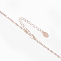 Rose Gold Crystal Scalloped Shirt Neck Jewelry Set - 2 Pack