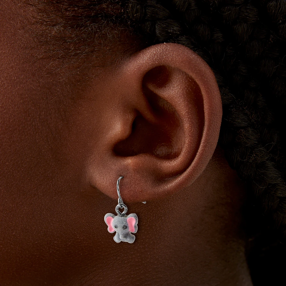 Fuzzy Animal Drop Earrings - 6 Pack