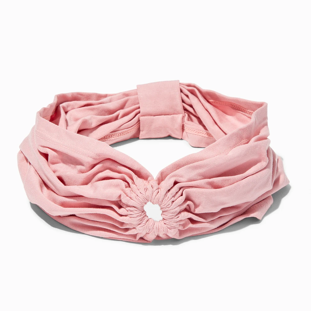 Mauve Ruched Keyhole Headwrap