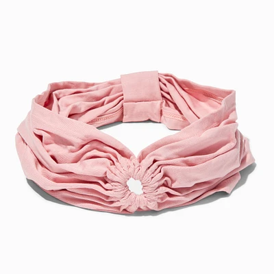 Mauve Ruched Keyhole Headwrap