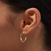 Gold-tone Thick Clicker Earring Stackables Set - 3 Pack