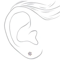 C LUXE by Claire's 18kt Gold Plated Cubic Zirconia 4mm Round Stud Earrings