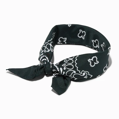 Paisley Bandana Headwrap - Hunter Green