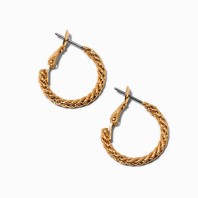 Gold-tone Twisted 20mm Hoop Earrings