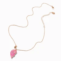 Best Friends Pink ''Girl Power'' Split Heart Necklaces - 2 Pack