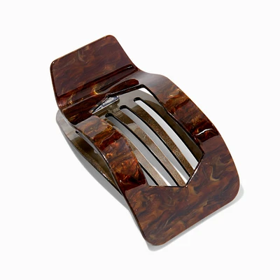 Brown Pearlized Marble Yoga Hair Claw