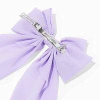 Lilac Long Tail Hair Bow Clip