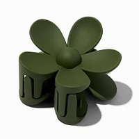 Matte Sage Green Flower Medium Hair Claw