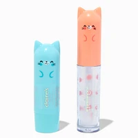 Cat Lip Gloss & Balm Set - 2 Pack