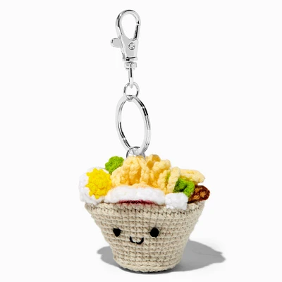 Ramen Noodle Bowl Crocheted Keychain 