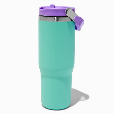 Teal & Purple Colorblock Stainless Steel Water Bottle