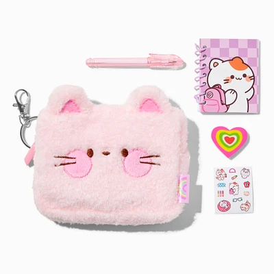 Pink Cat 4'' Mini Bag Stationery Set