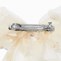 Ivory Chiffon Butterfly Hair Bow Clip