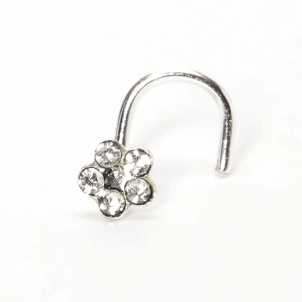 22G Sterling Silver Dainty Daisy Nose Stud