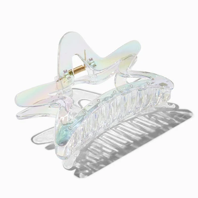 Holographic Clear Star Hair Claw