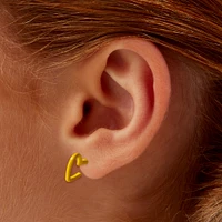Mixed Studs & Heart Hoop Earring Set - 6 Pack 