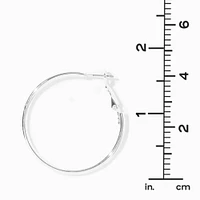 Silver-tone 40mm Hoop Earrings