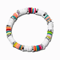 Rainbow Heishi Bead Stretch Bracelet 