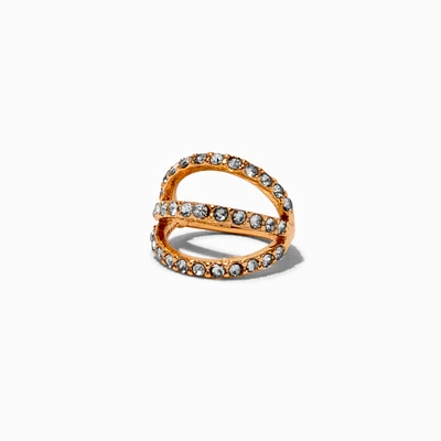 Gold-tone Triple Row Twister 18G Cartilage Clicker Earring