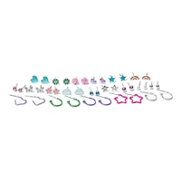 Rainbow Spring Icons Mixed Stud & Hoop Earrings - 20 Pack