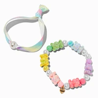 T H E M E x Claire's Beaded Teddy Bear Bracelet Set - 2 Pack