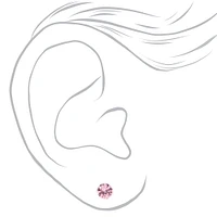 Cubic Zirconia 5mm Round Stud Earrings