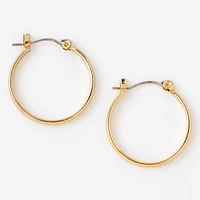Gold-tone 25MM Thick Hoop Earrings